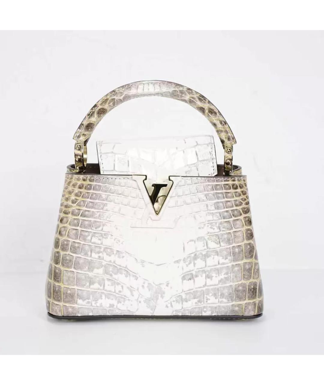 LOUIS VUITTON Бежевая сумка с короткими ручками из экзотической кожи, фото 10