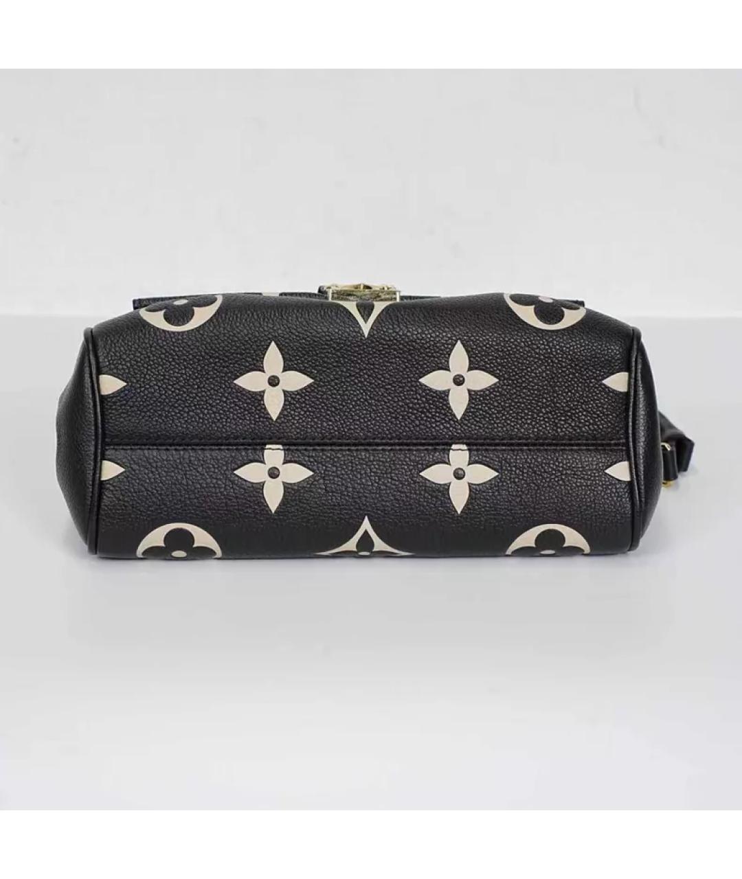 LOUIS VUITTON Черная кожаная сумка с короткими ручками, фото 5