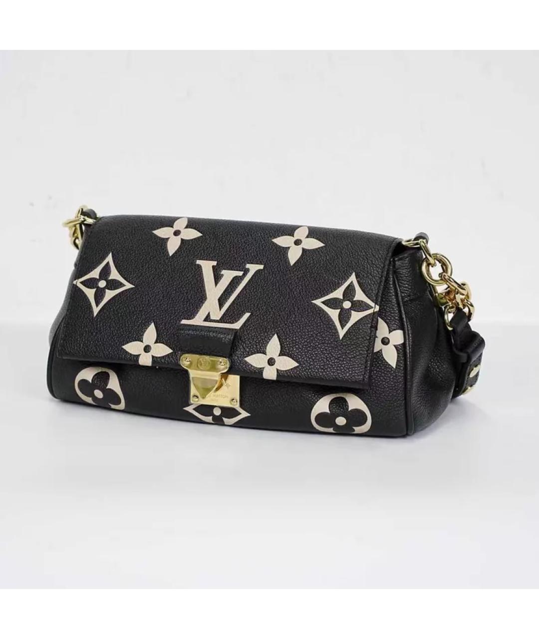 LOUIS VUITTON Черная кожаная сумка с короткими ручками, фото 4