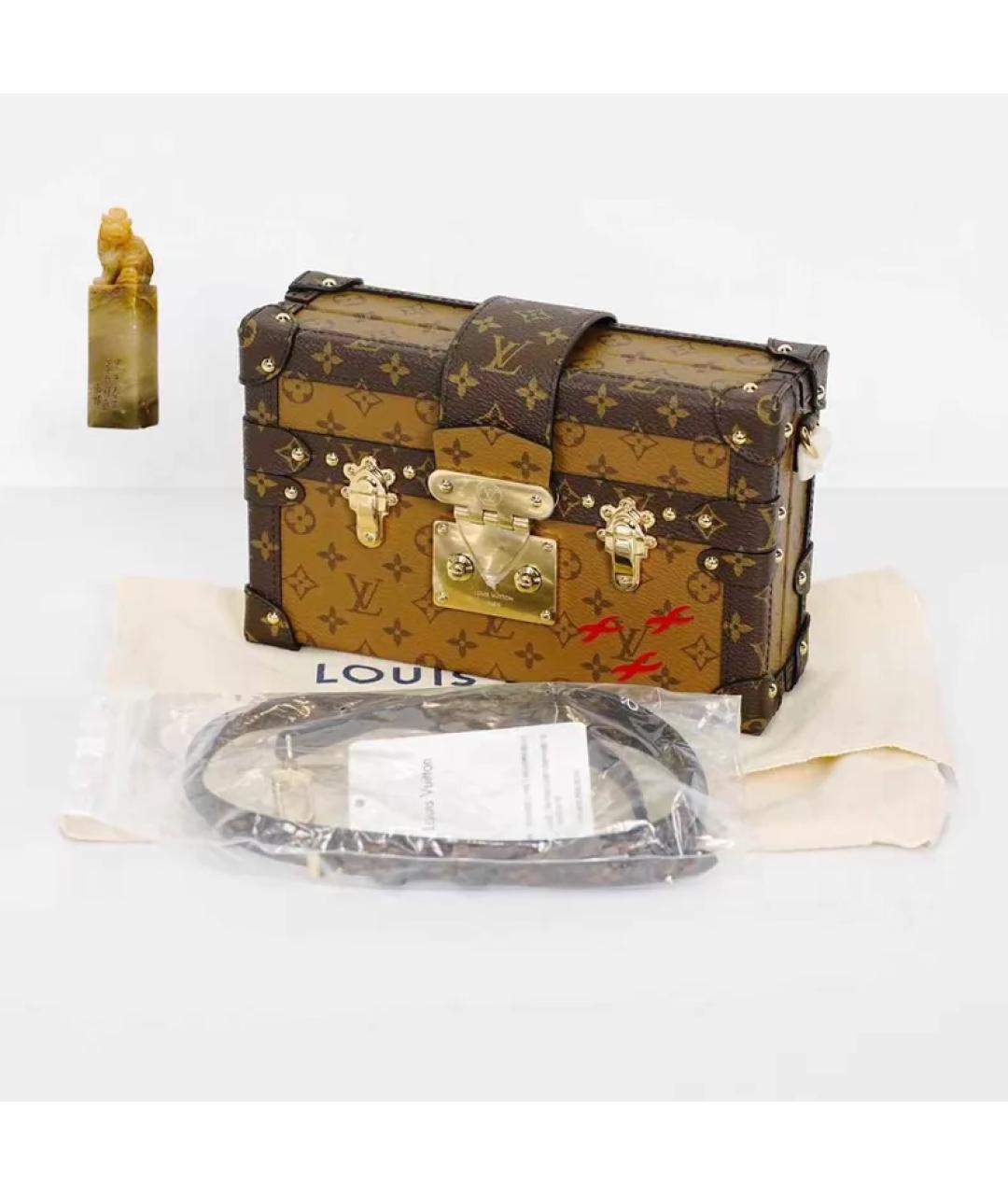 LOUIS VUITTON Коричневая сумка с короткими ручками, фото 9