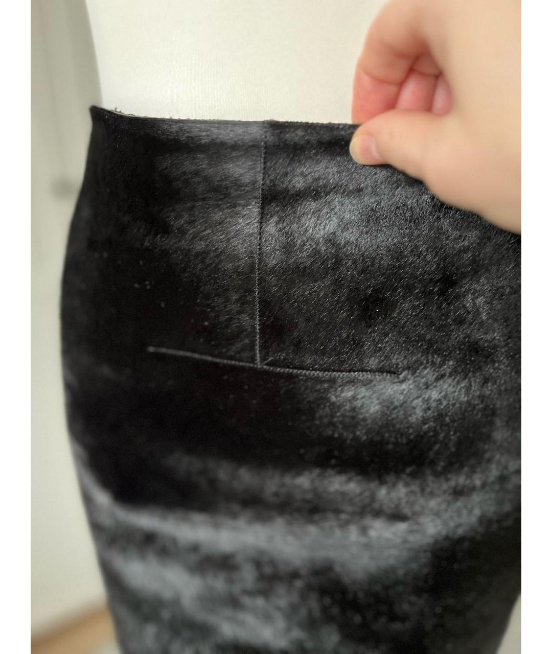 VICTORIA BECKHAM Черная шерстяная юбка миди, фото 5