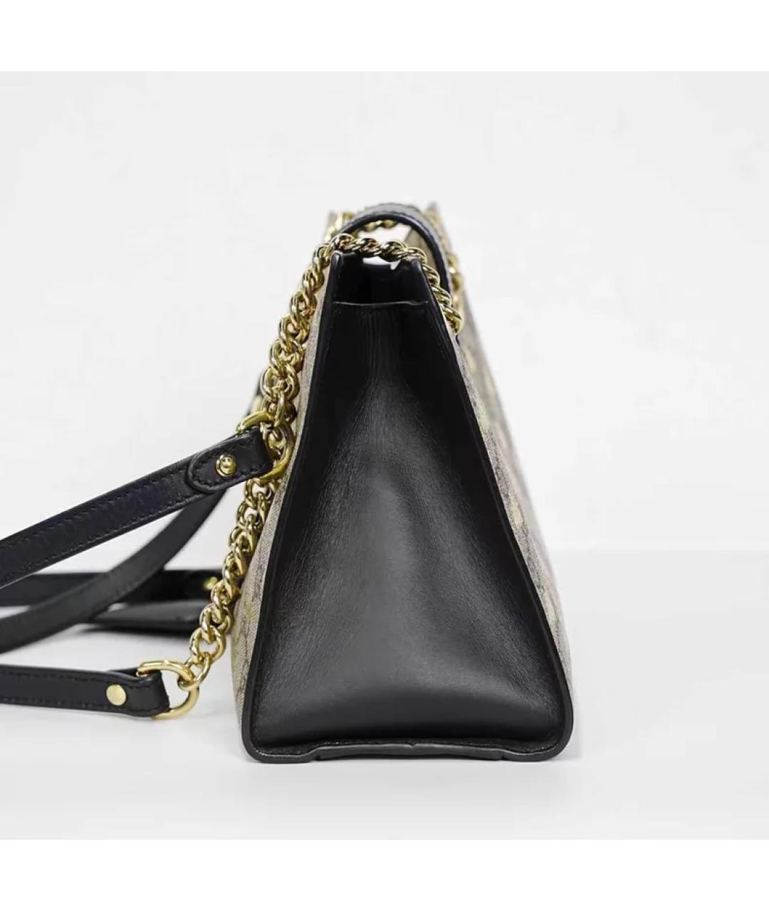 GUCCI Черная кожаная сумка через плечо, фото 7