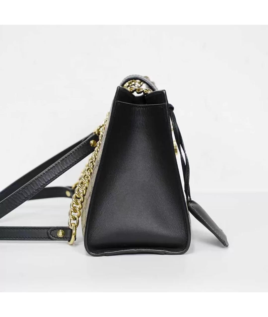 GUCCI Черная кожаная сумка через плечо, фото 3