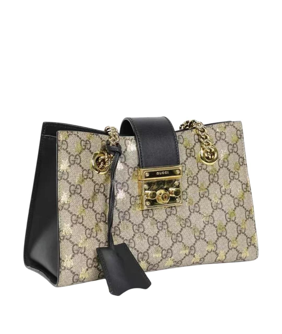 GUCCI Черная кожаная сумка через плечо, фото 1