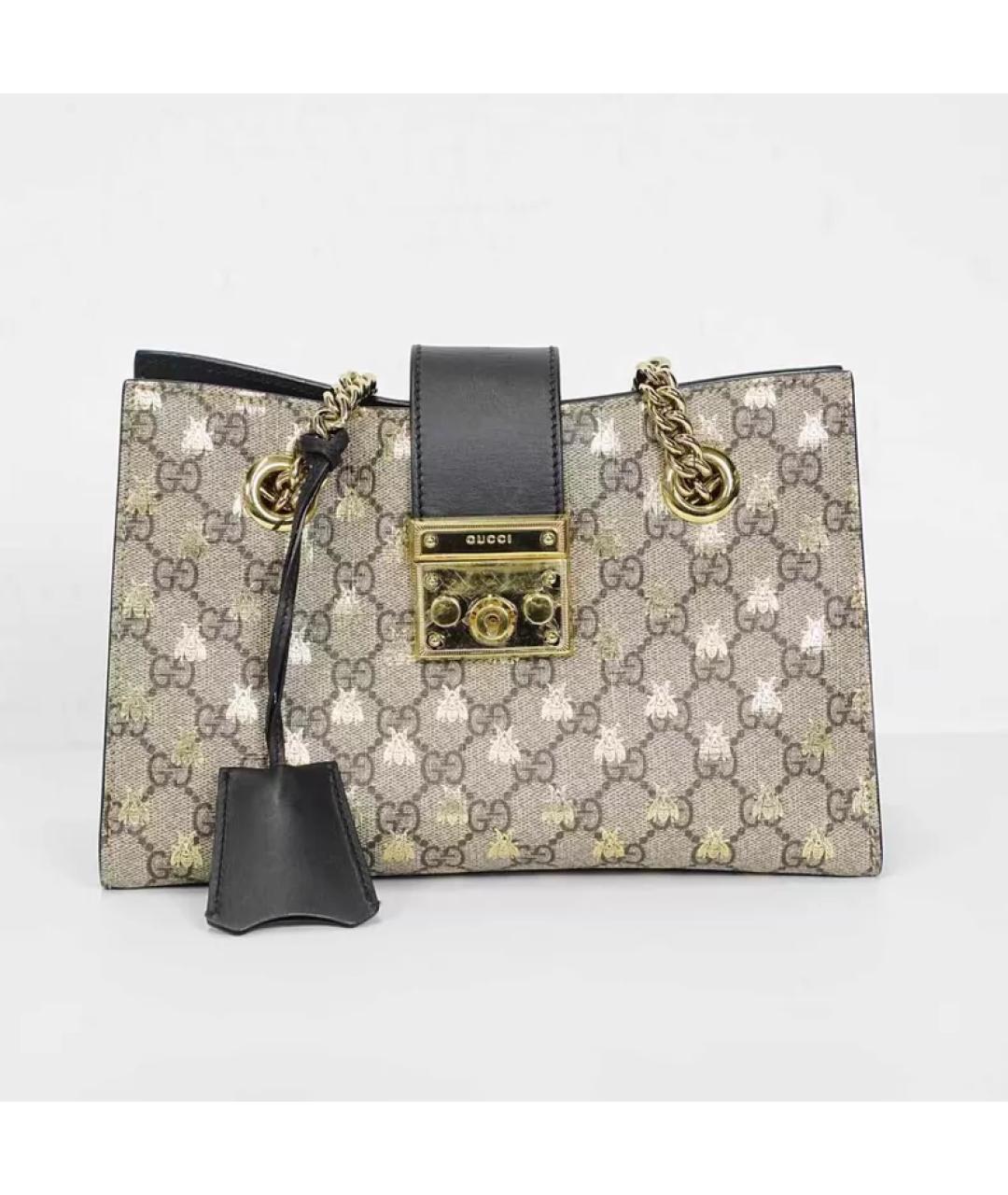 GUCCI Черная кожаная сумка через плечо, фото 5