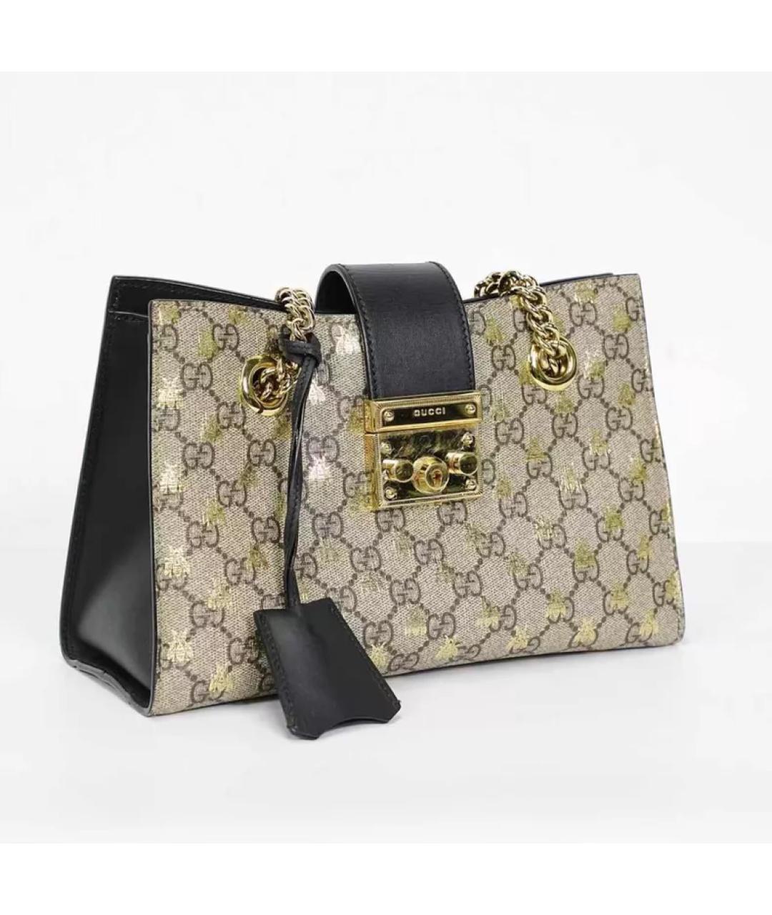 GUCCI Черная кожаная сумка через плечо, фото 10