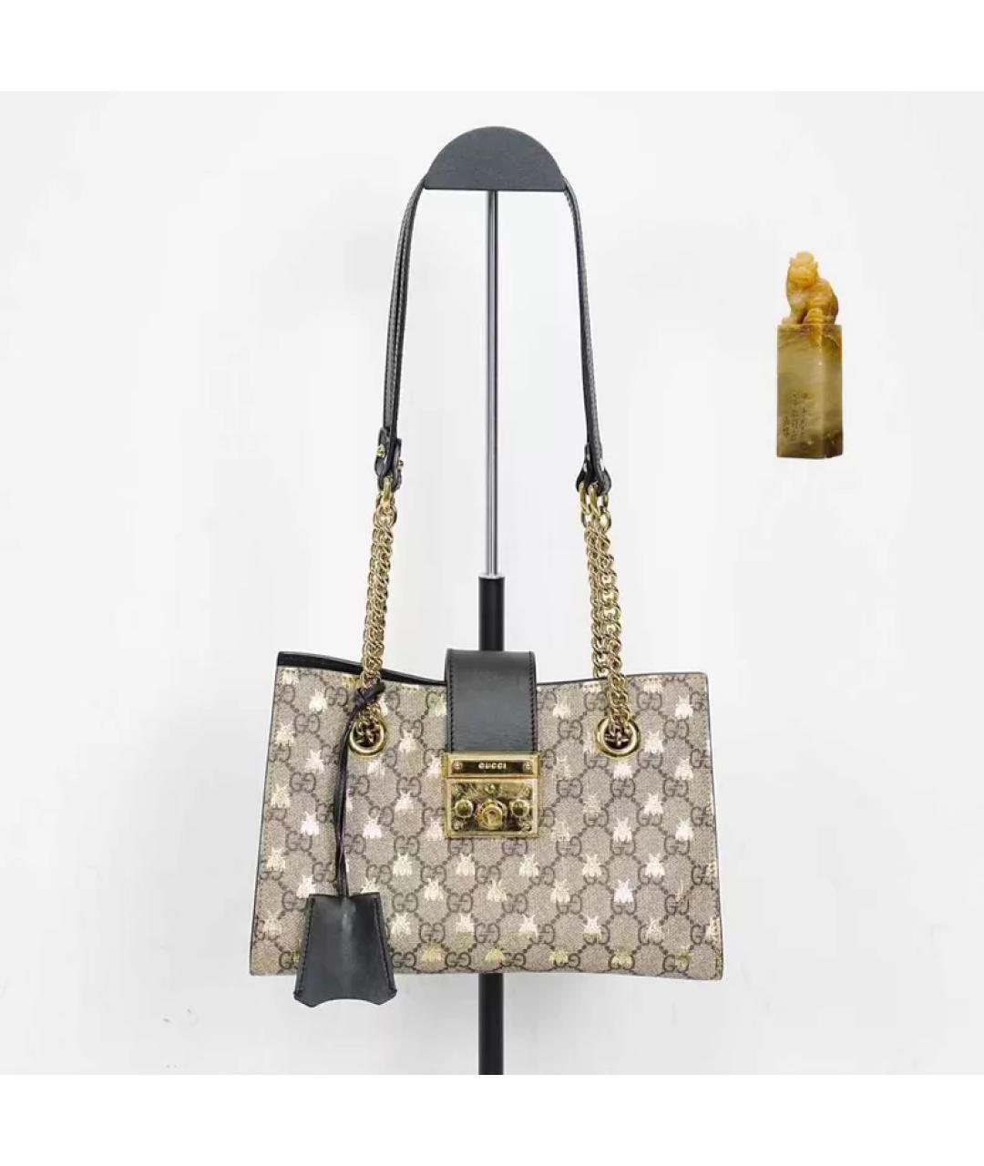 GUCCI Черная кожаная сумка через плечо, фото 9