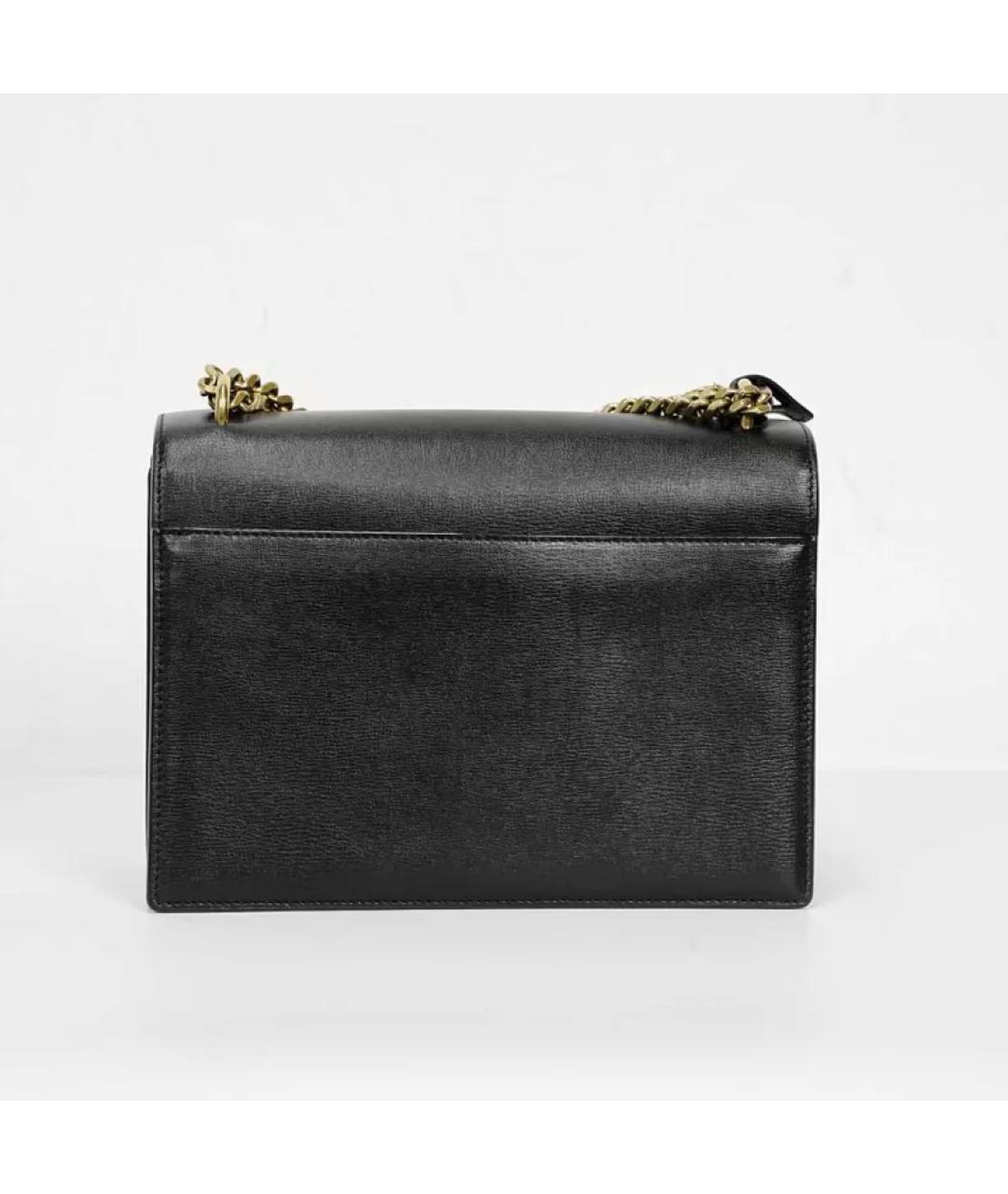 SAINT LAURENT Черная кожаная сумка через плечо, фото 6