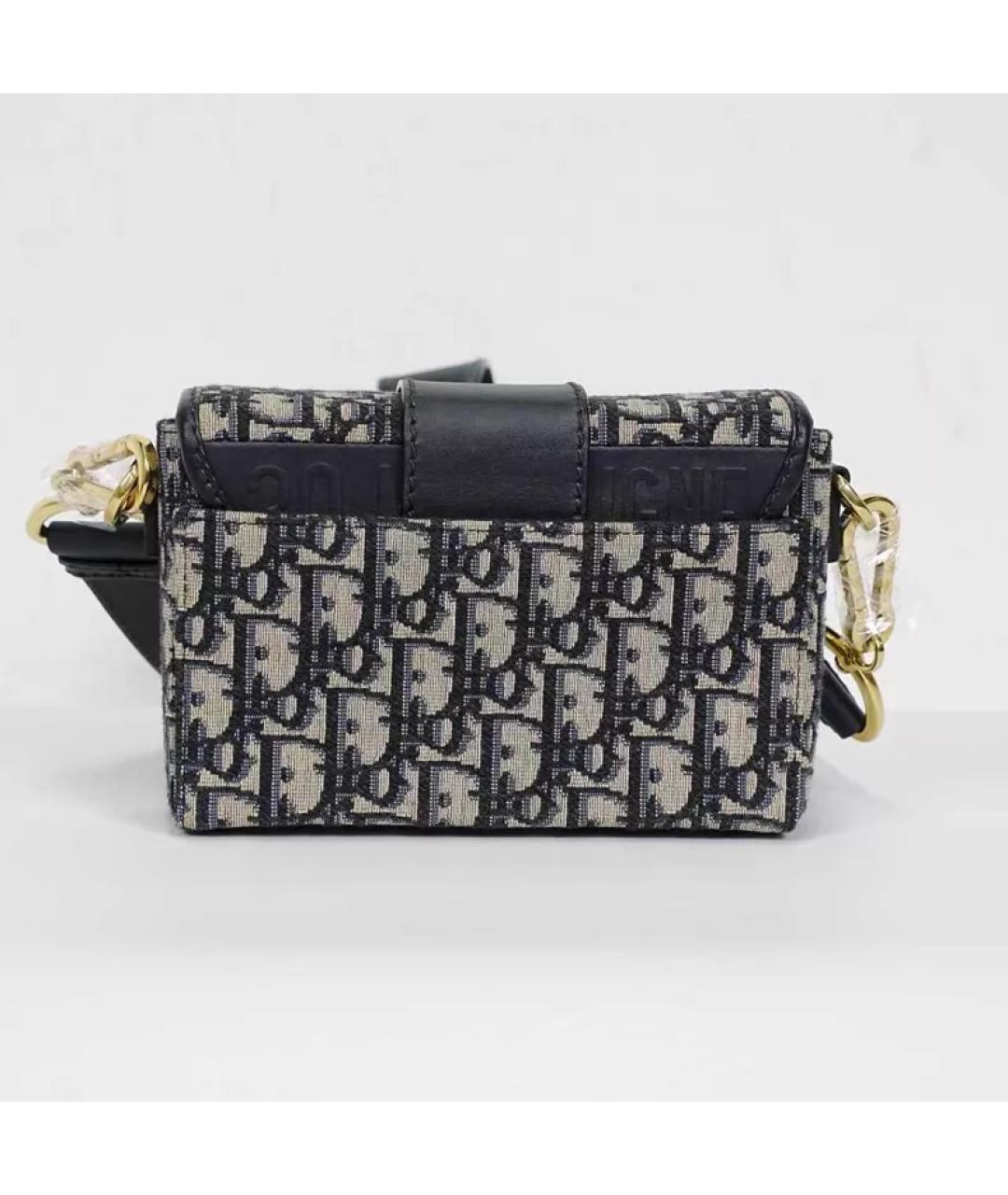 CHRISTIAN DIOR Темно-синяя кожаная сумка с короткими ручками, фото 5