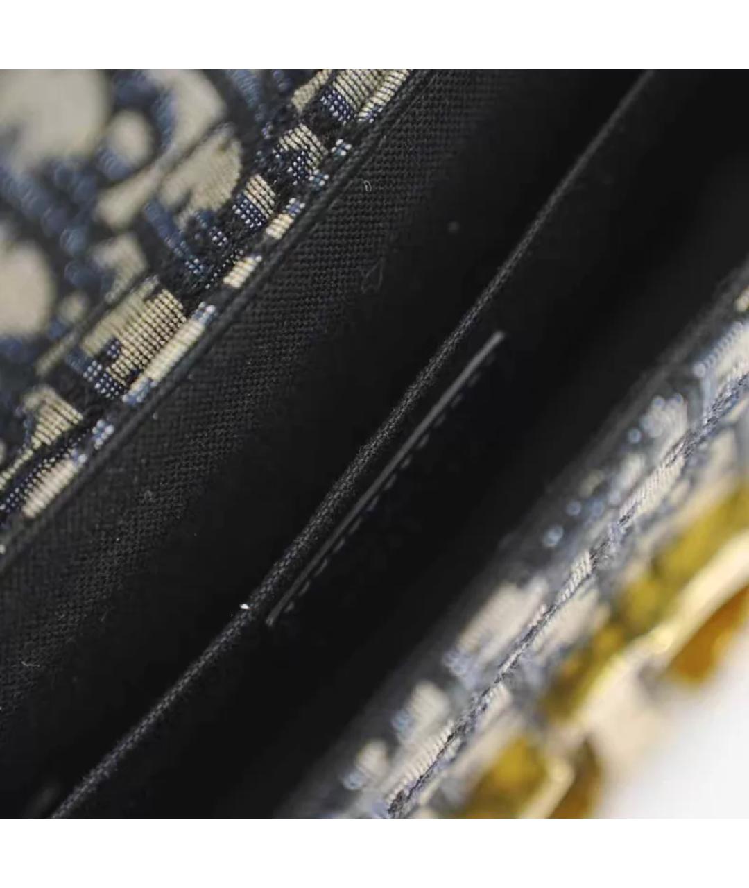 CHRISTIAN DIOR Темно-синяя кожаная сумка с короткими ручками, фото 8