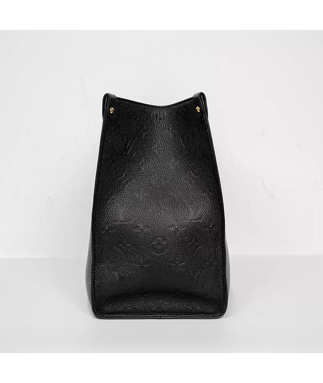 LOUIS VUITTON Черная кожаная сумка с короткими ручками, фото 6