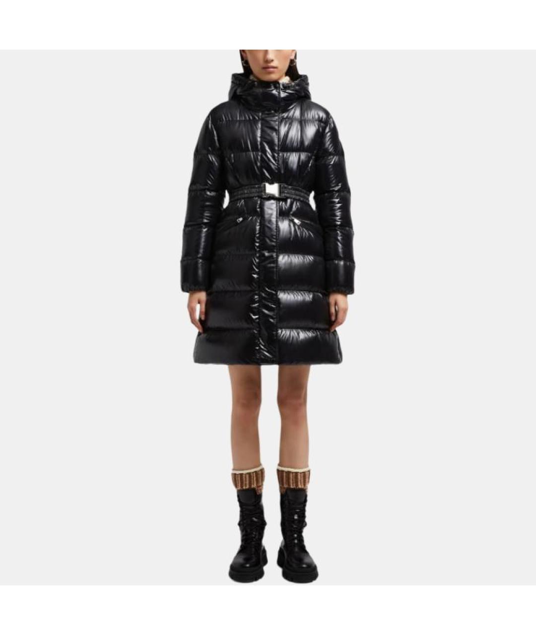 MONCLER Черный пуховик, фото 2