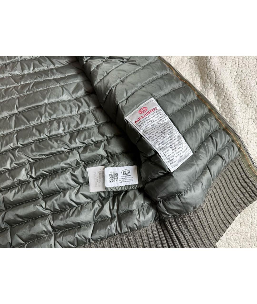PARAJUMPERS Зеленый шерстяной пуховик, фото 7