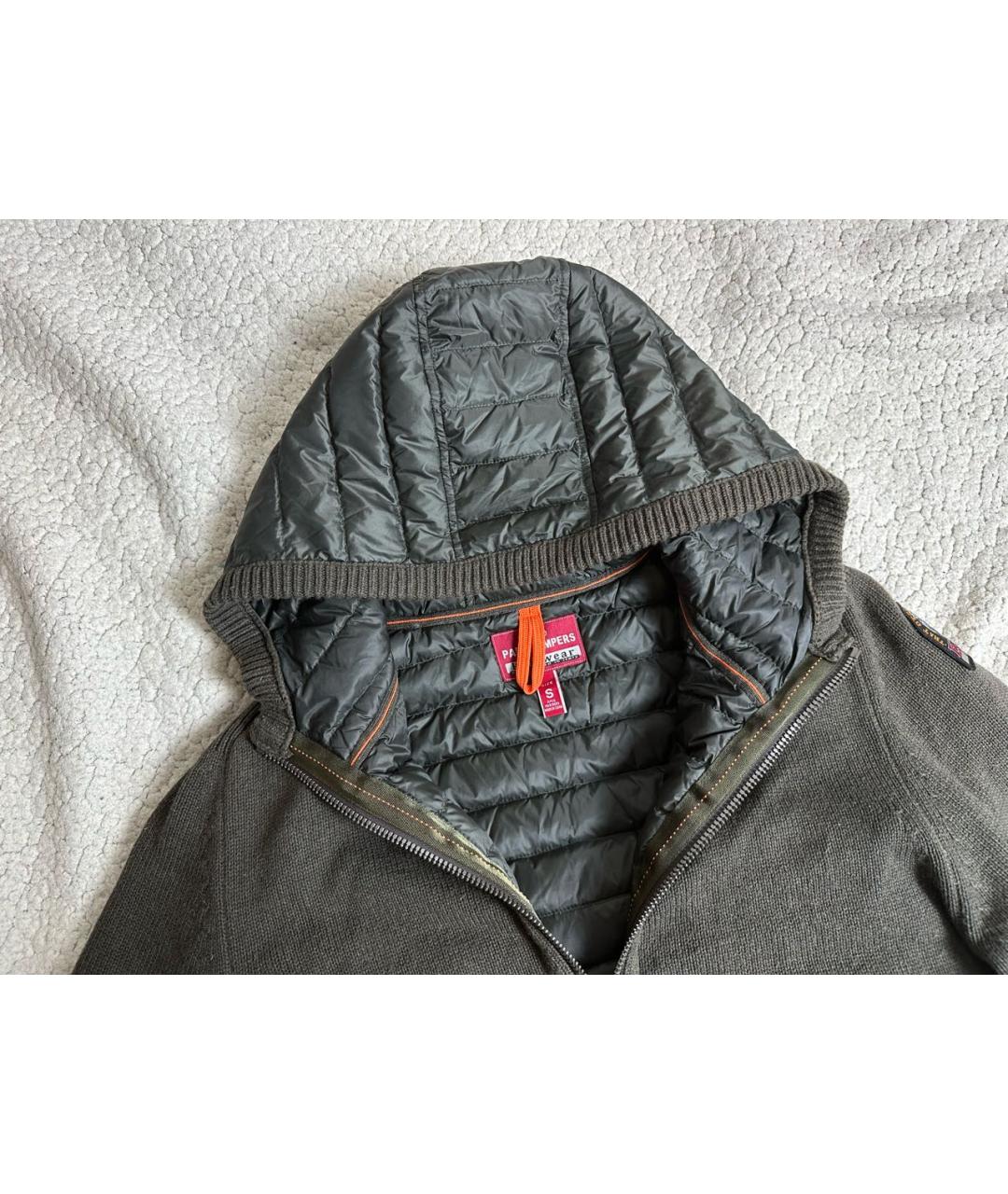 PARAJUMPERS Зеленый шерстяной пуховик, фото 2