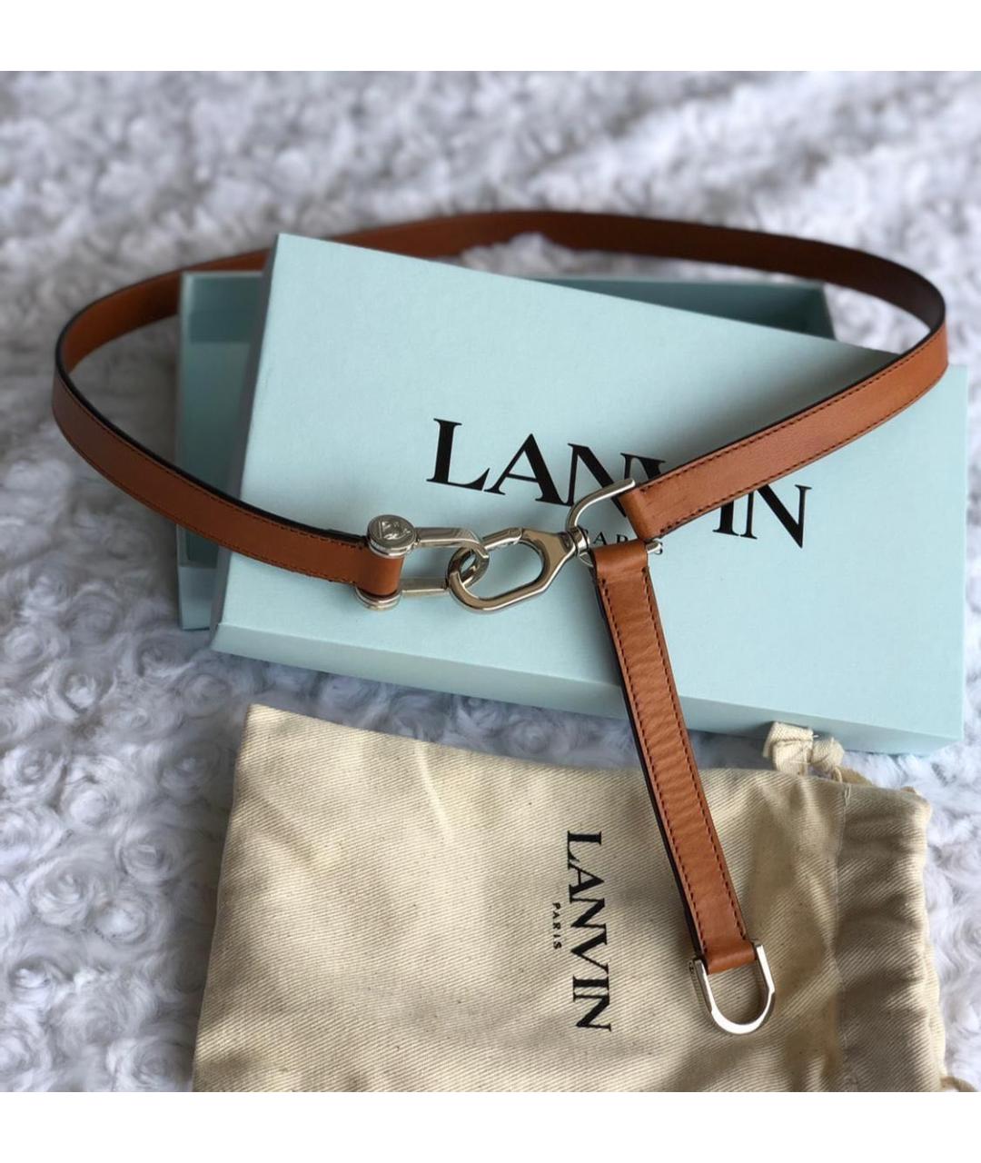 LANVIN Коричневый ремень, фото 2