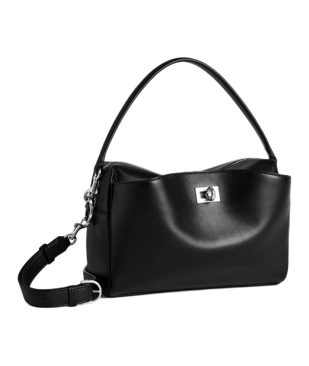 BALENCIAGA Черная кожаная сумка на плечо, фото 2