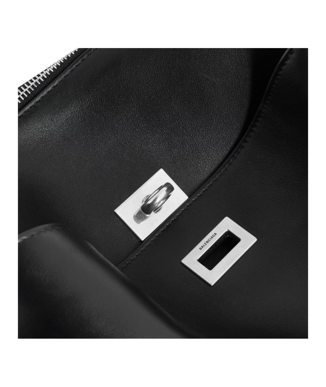 BALENCIAGA Черная кожаная сумка на плечо, фото 6