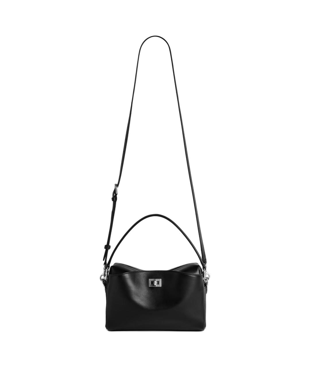 BALENCIAGA Черная кожаная сумка на плечо, фото 3