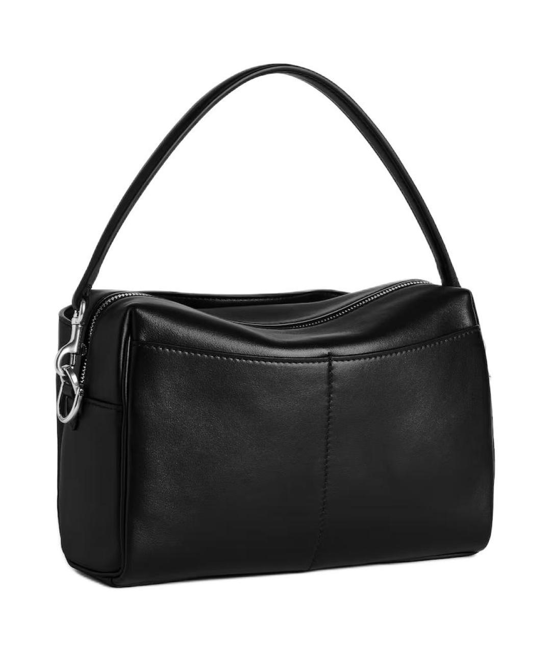 BALENCIAGA Черная кожаная сумка на плечо, фото 4