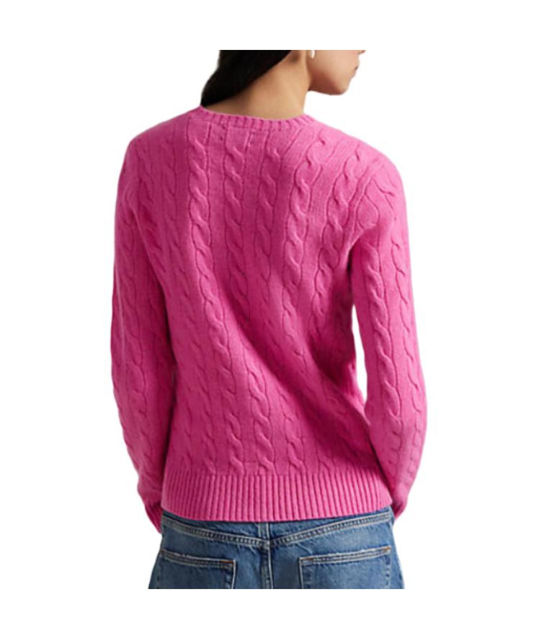 POLO RALPH LAUREN Розовый шерстяной джемпер / свитер, фото 3