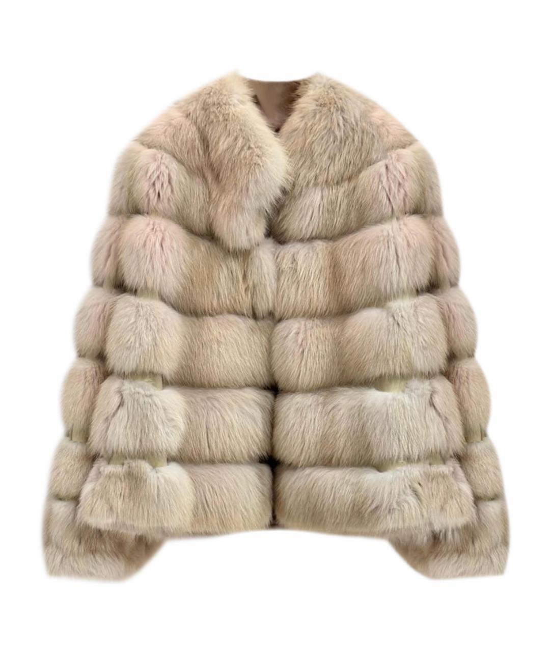 RINDI Бежевая меховая шуба, фото 1