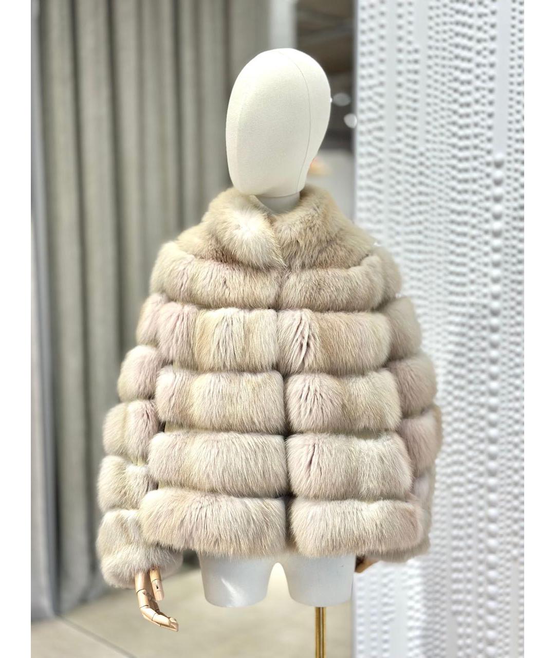 RINDI Бежевая меховая шуба, фото 2