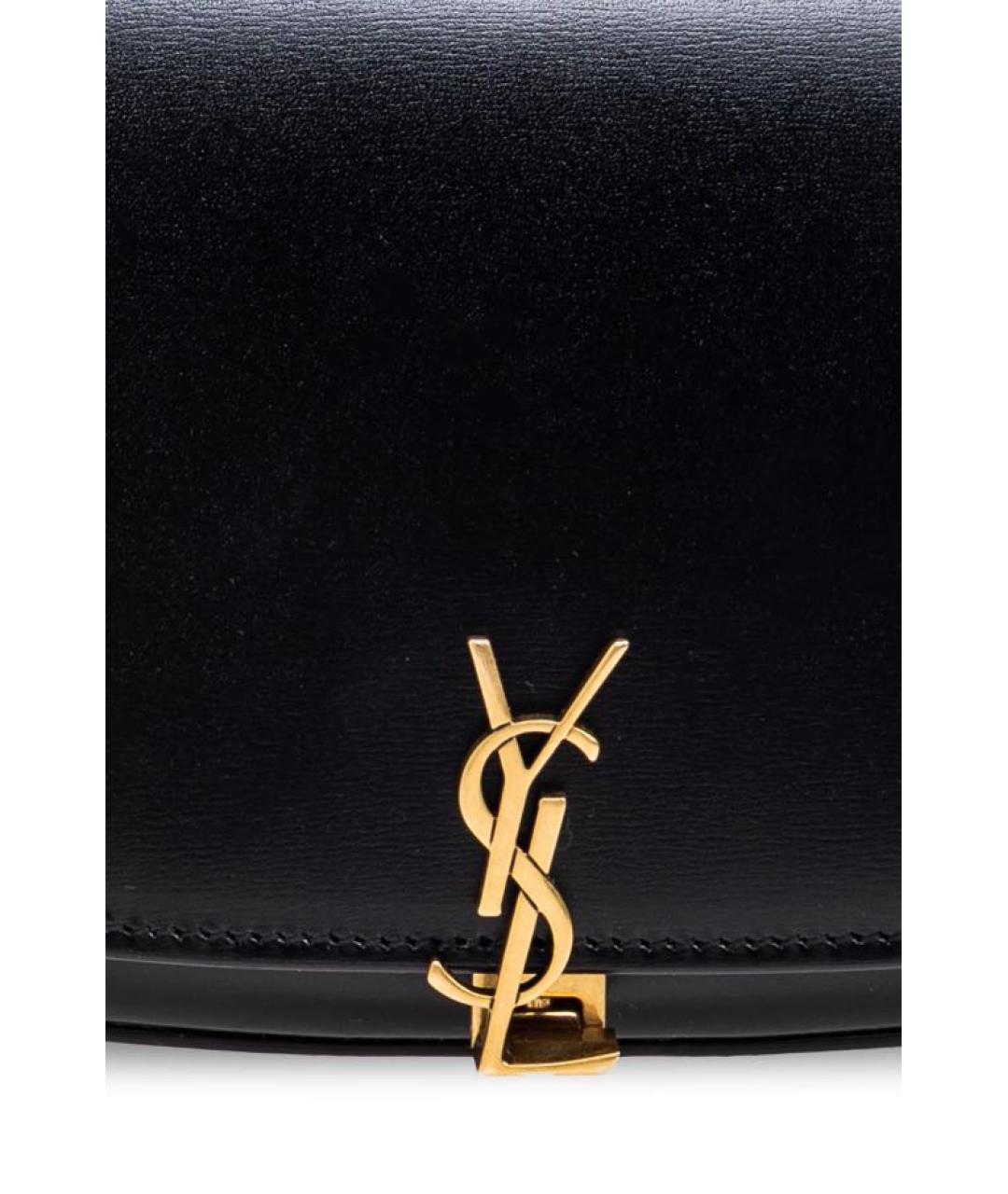 SAINT LAURENT Черная кожаная сумка через плечо, фото 5