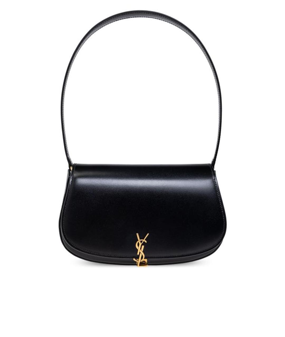 SAINT LAURENT Черная кожаная сумка через плечо, фото 1