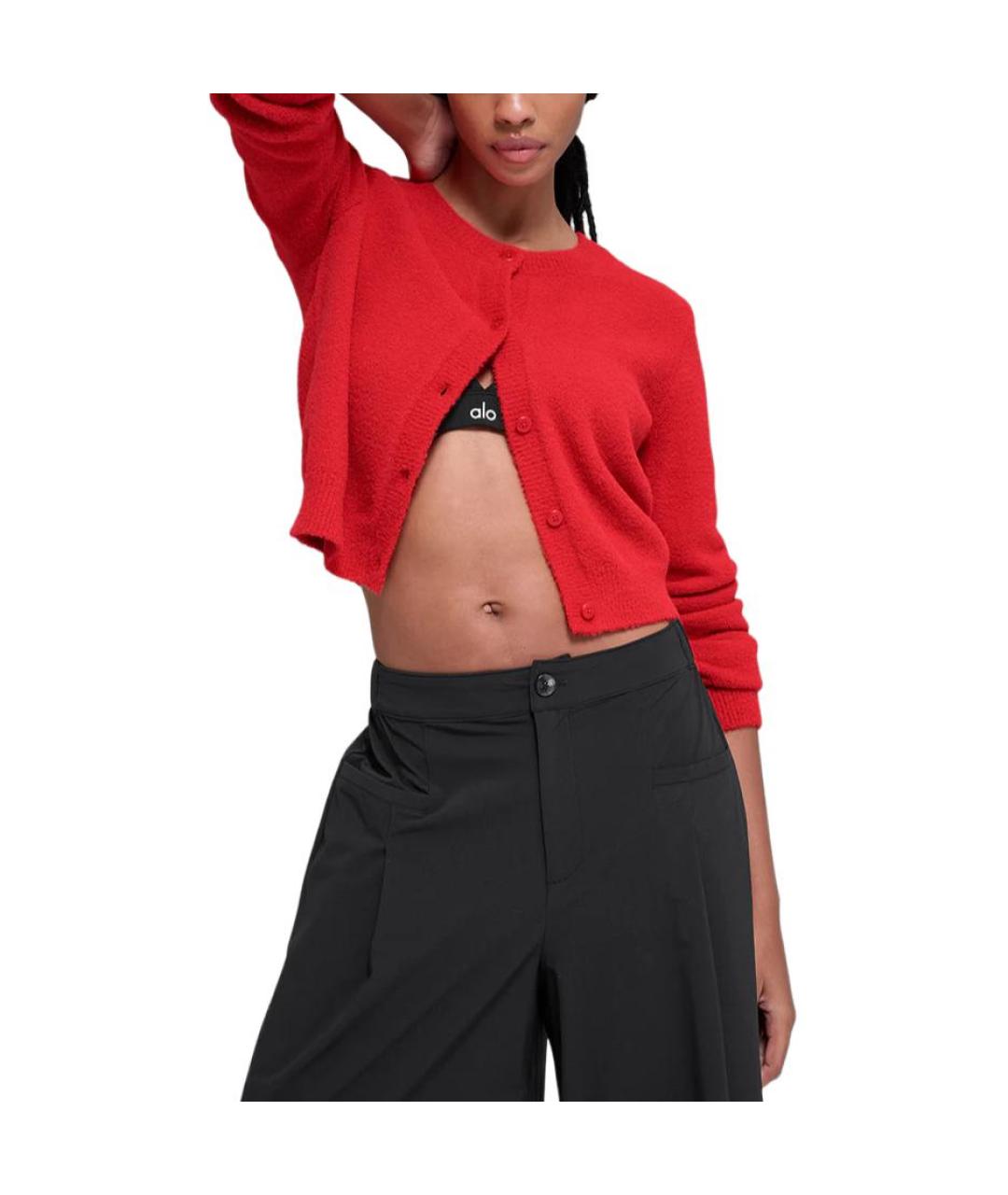 ALO YOGA Красный кардиган, фото 2