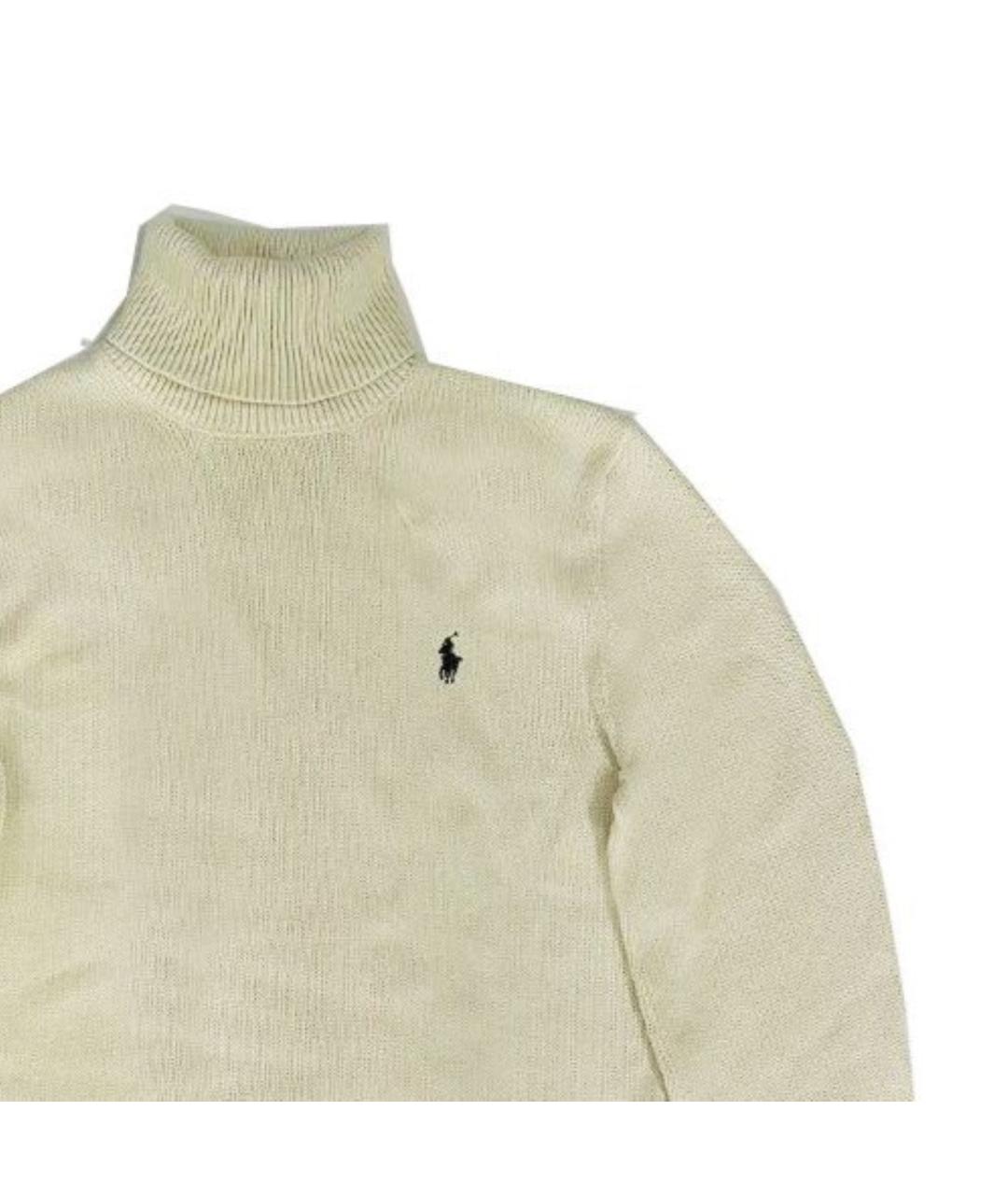 POLO RALPH LAUREN Бежевый хлопковый джемпер / свитер, фото 3