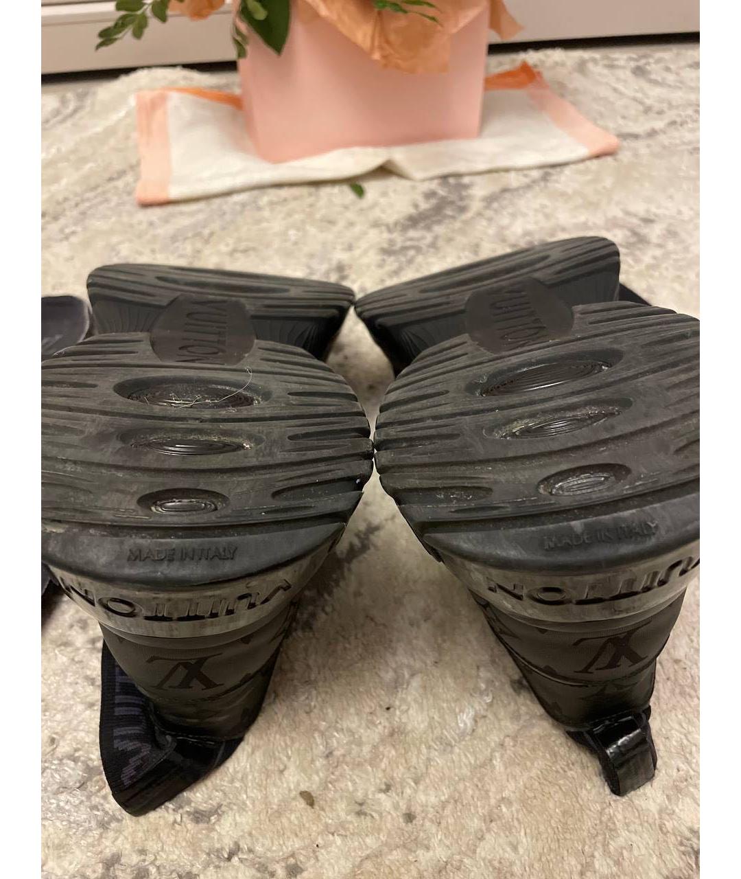 LOUIS VUITTON Черные синтетические высокие кроссовки / кеды, фото 6