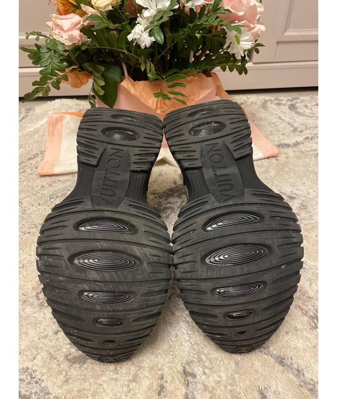 LOUIS VUITTON Черные синтетические высокие кроссовки / кеды, фото 5