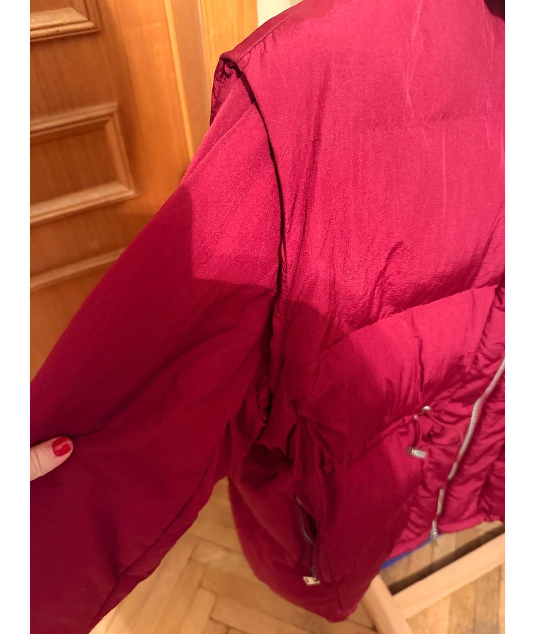 ISABEL MARANT Бордовый полиэстеровый пуховик, фото 2