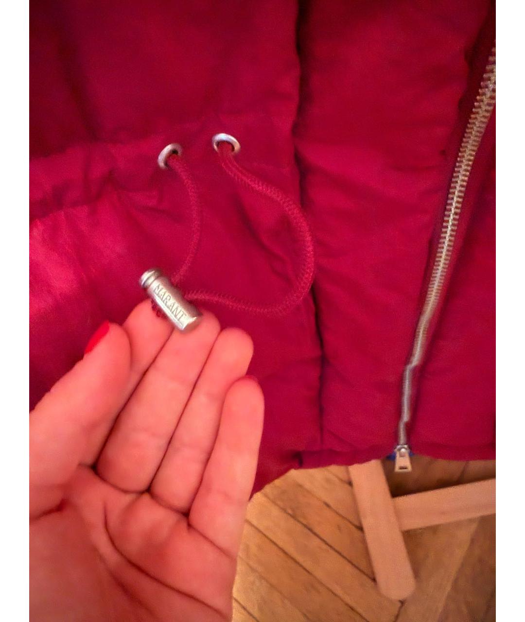 ISABEL MARANT Бордовый полиэстеровый пуховик, фото 3
