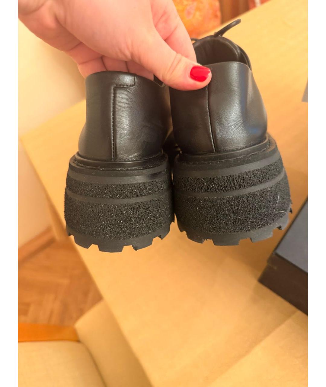 MARSELL Черные кожаные брогги и оксфорды, фото 4