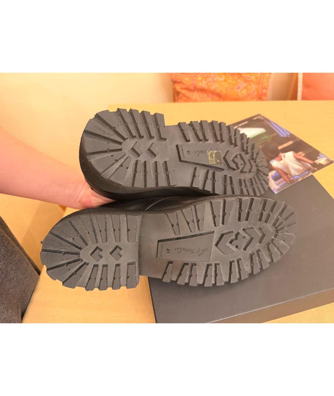 MARSELL Черные кожаные брогги и оксфорды, фото 3