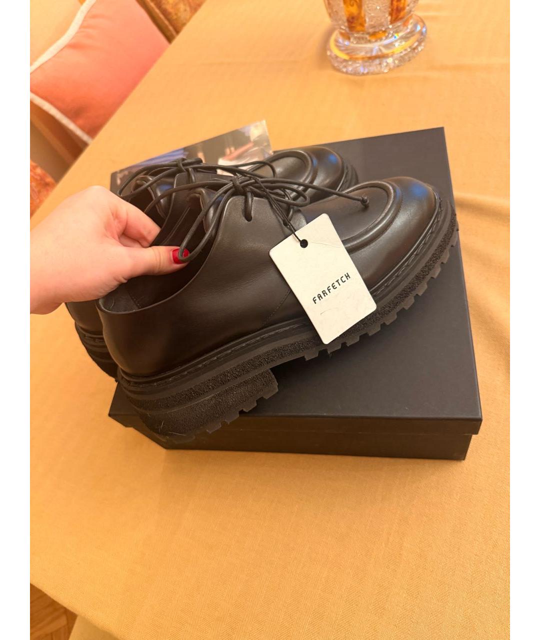 MARSELL Черные кожаные брогги и оксфорды, фото 5