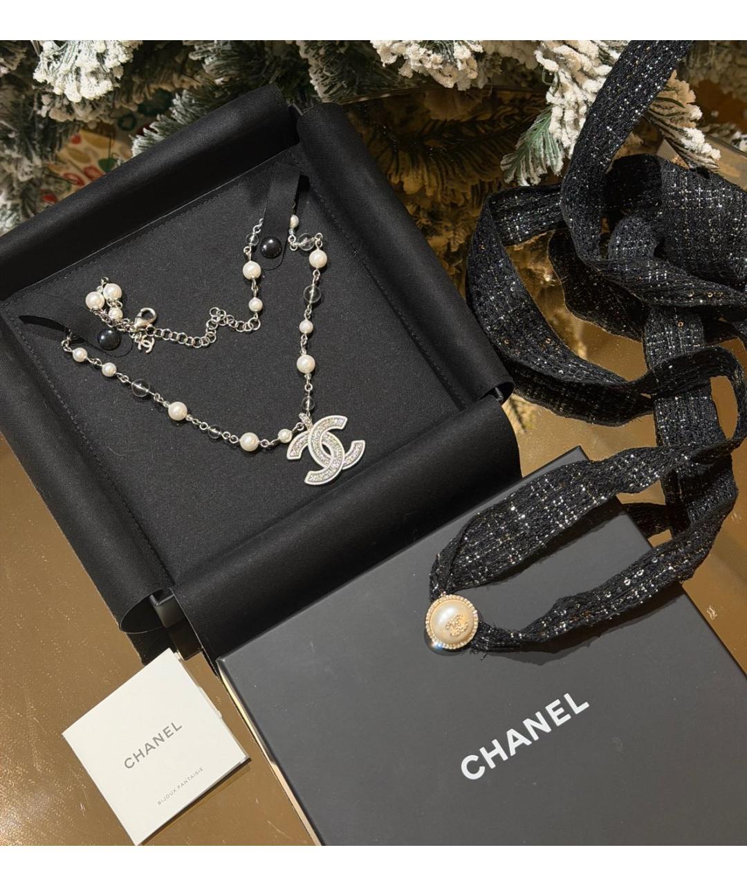 CHANEL Серебряное металлическое колье, фото 6