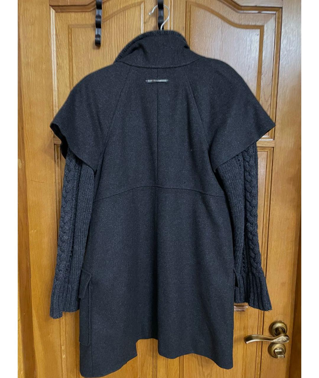 JEAN PAUL GAULTIER Антрацитовое шерстяное пальто, фото 2