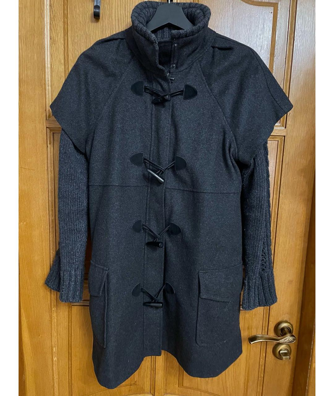 JEAN PAUL GAULTIER Антрацитовое шерстяное пальто, фото 9