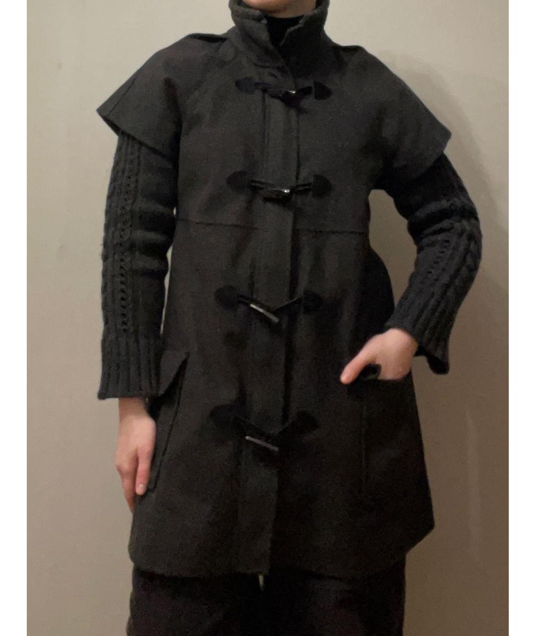 JEAN PAUL GAULTIER Антрацитовое шерстяное пальто, фото 8