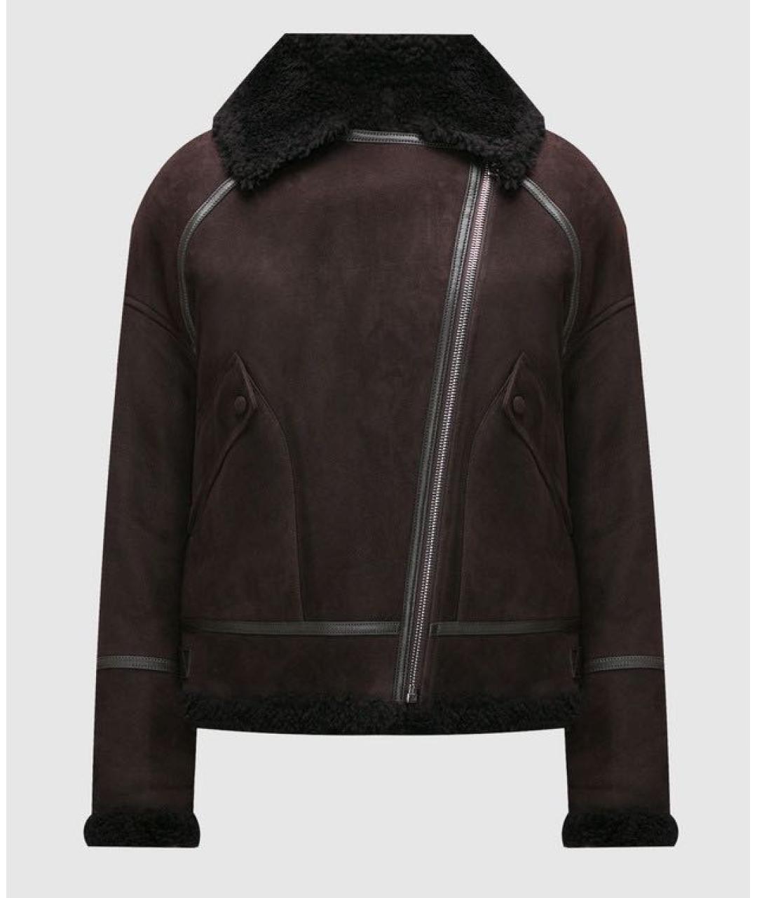 YVES SALOMON Коричневая замшевая дубленка, фото 6