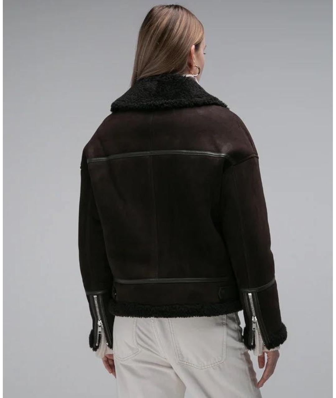 YVES SALOMON Коричневая замшевая дубленка, фото 5