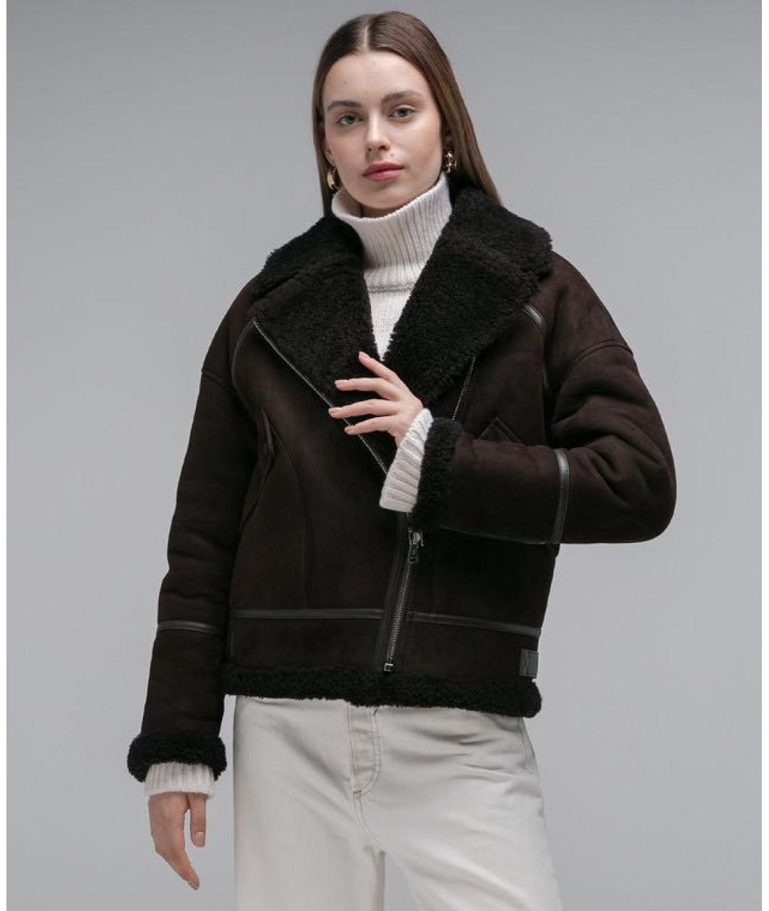 YVES SALOMON Коричневая замшевая дубленка, фото 3