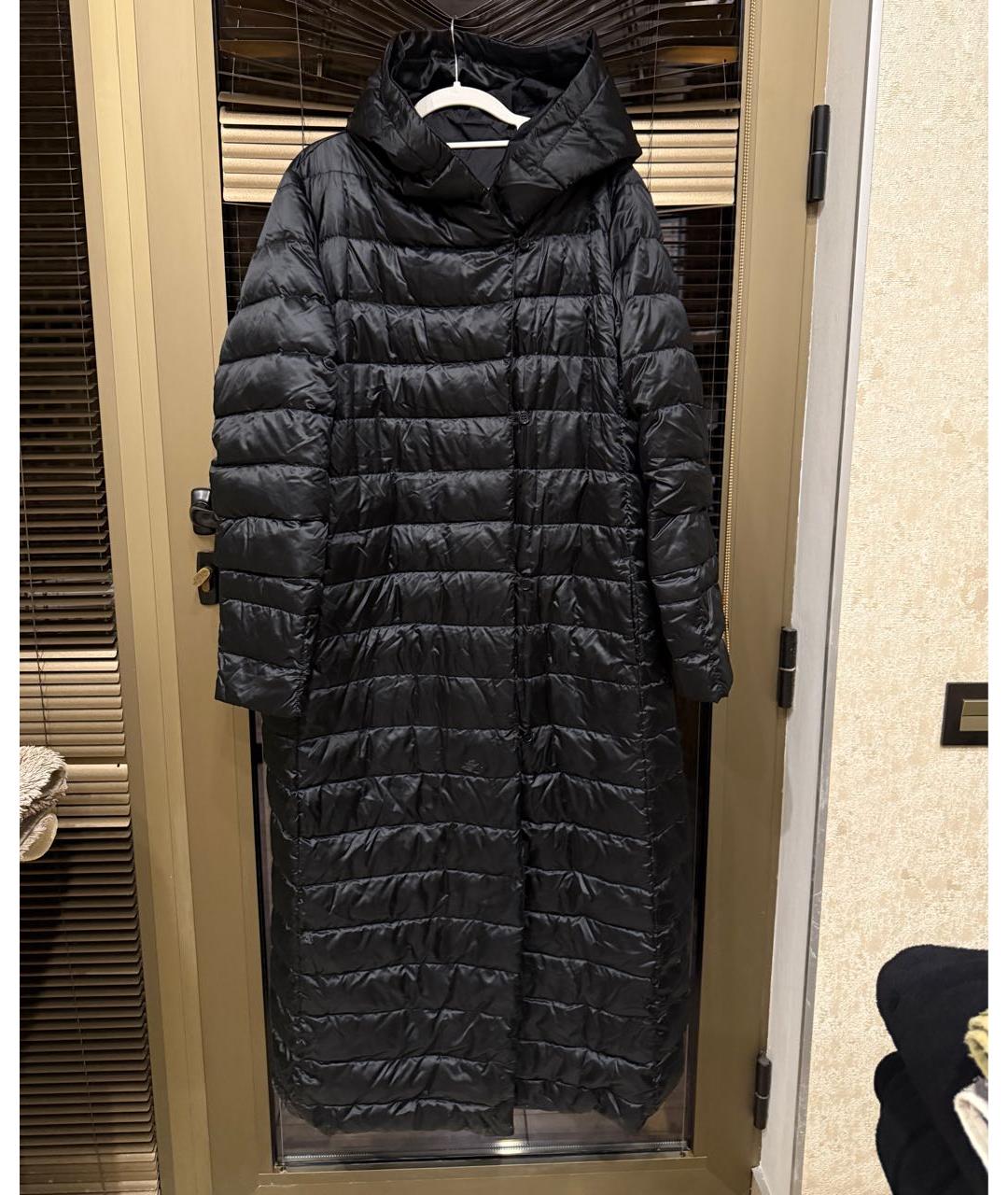 'S MAX MARA Черный полиэстеровый пуховик, фото 9