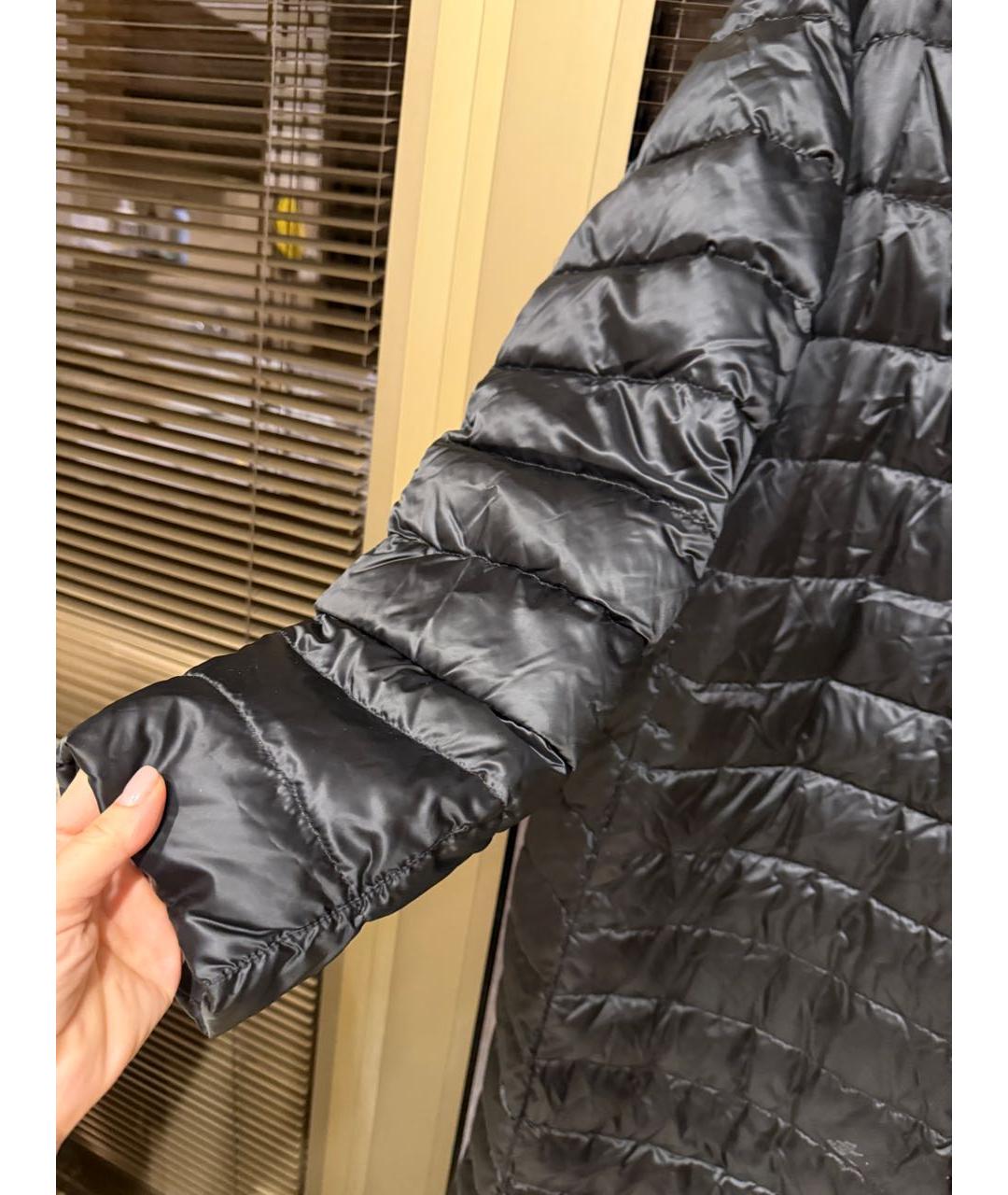 'S MAX MARA Черный полиэстеровый пуховик, фото 5