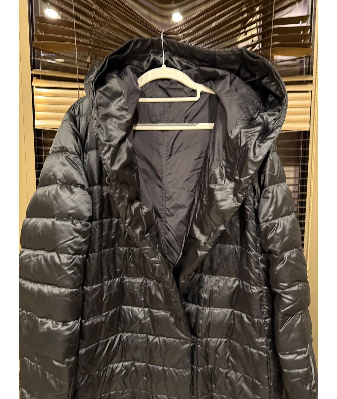 'S MAX MARA Черный полиэстеровый пуховик, фото 3