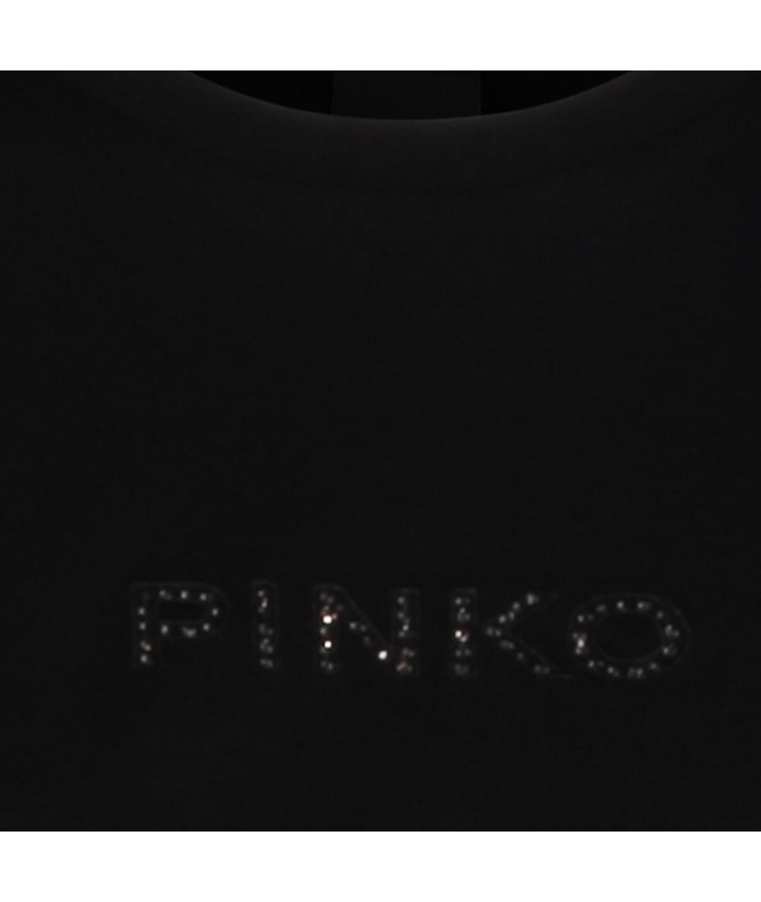 PINKO Черная хлопковая футболка, фото 3