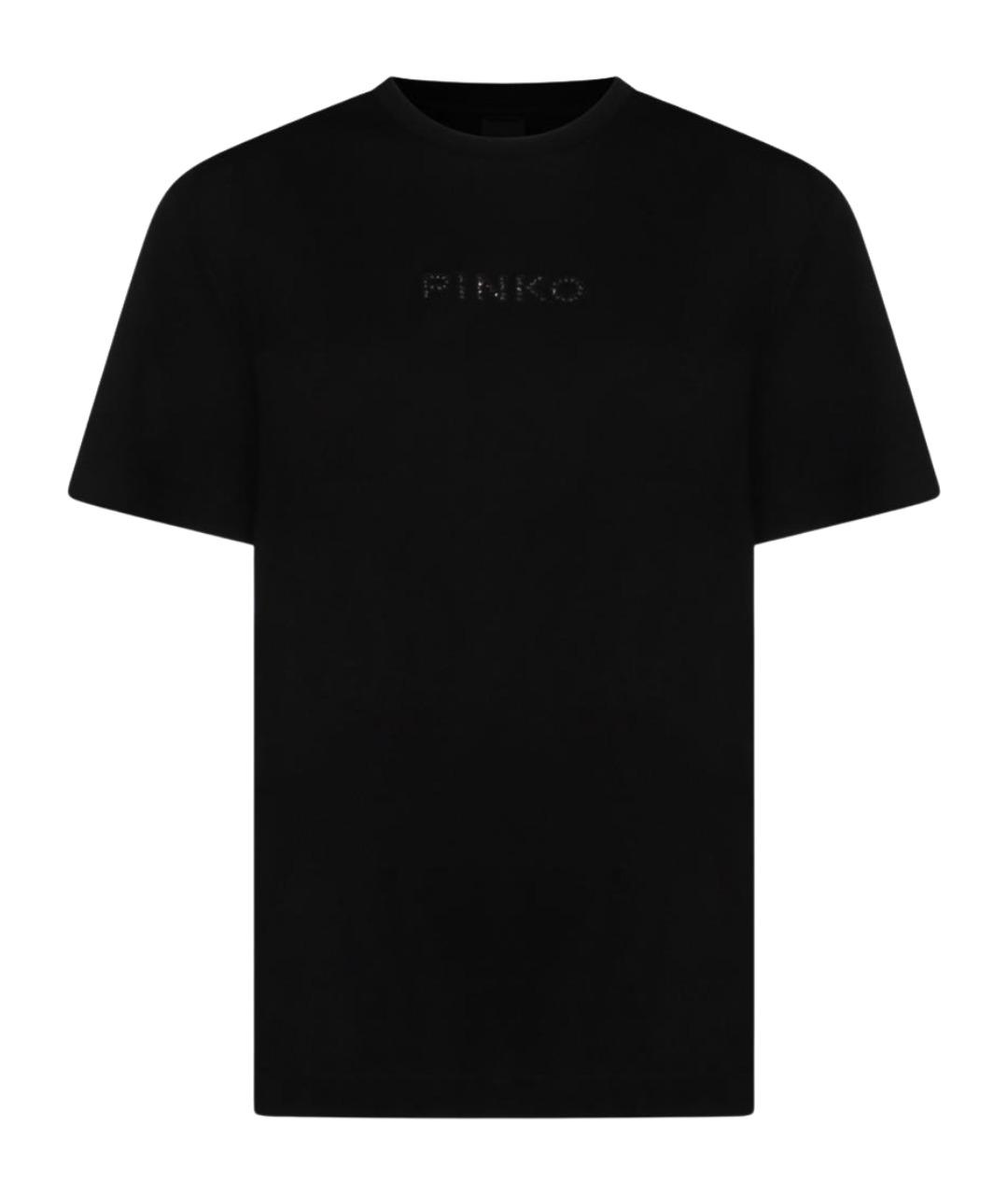 PINKO Черная хлопковая футболка, фото 1