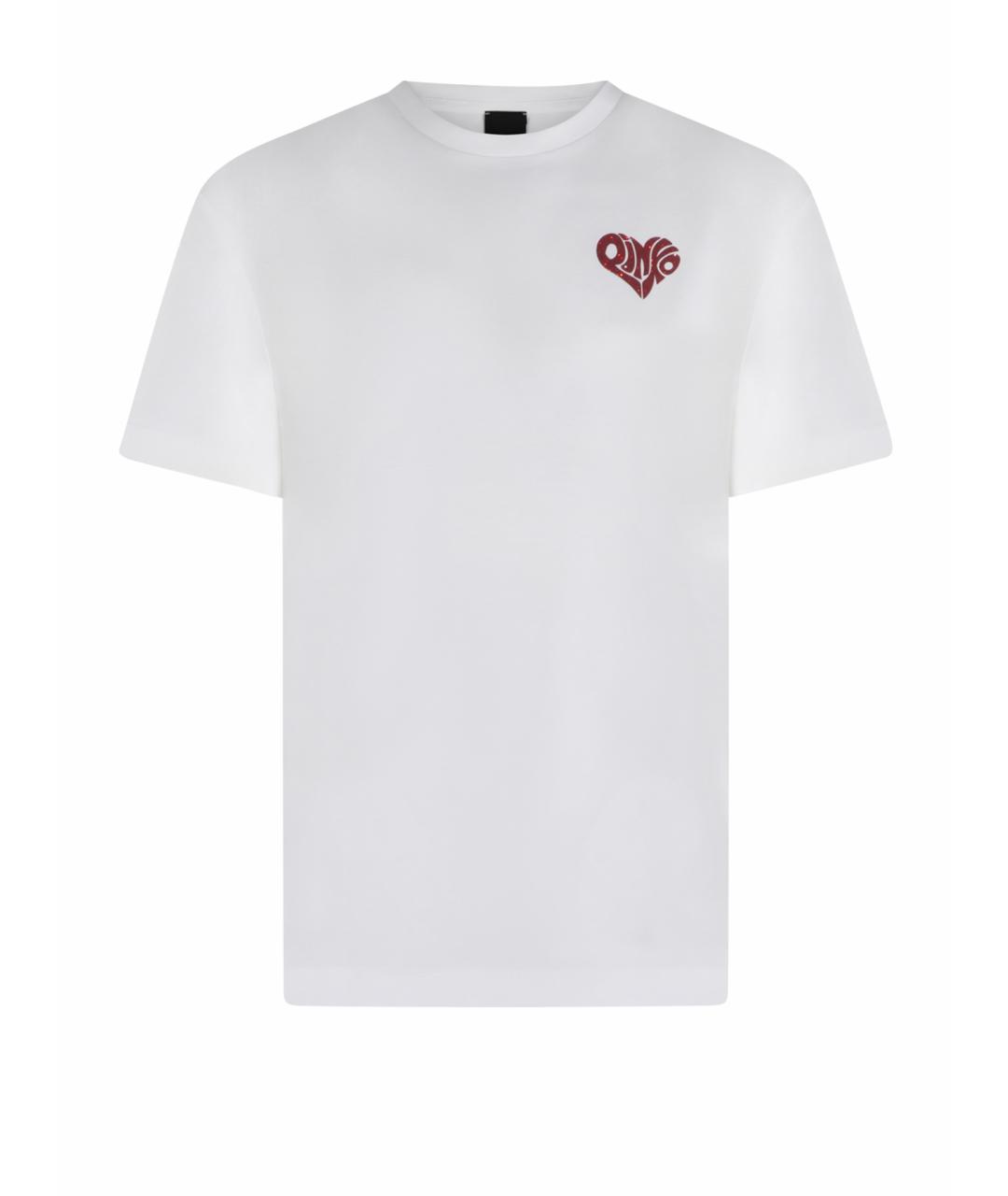 PINKO Белая хлопковая футболка, фото 1